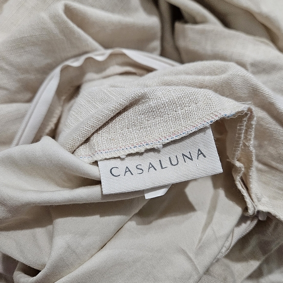 Casaluna Heavyweight Linen Blend Duvet Cover Natural King - Picture 4 of 4